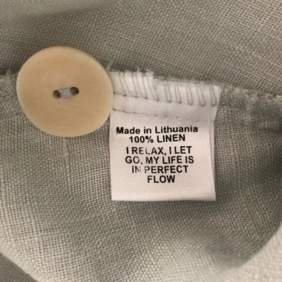 Flax Linen Lagenlook Button Front Blazer Jacket - Picture 4 of 5